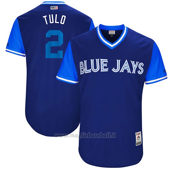 Maglia Baseball Uomo Toronto Blue Jays 2017 Little League World Series Troy Tulowitzki Royal